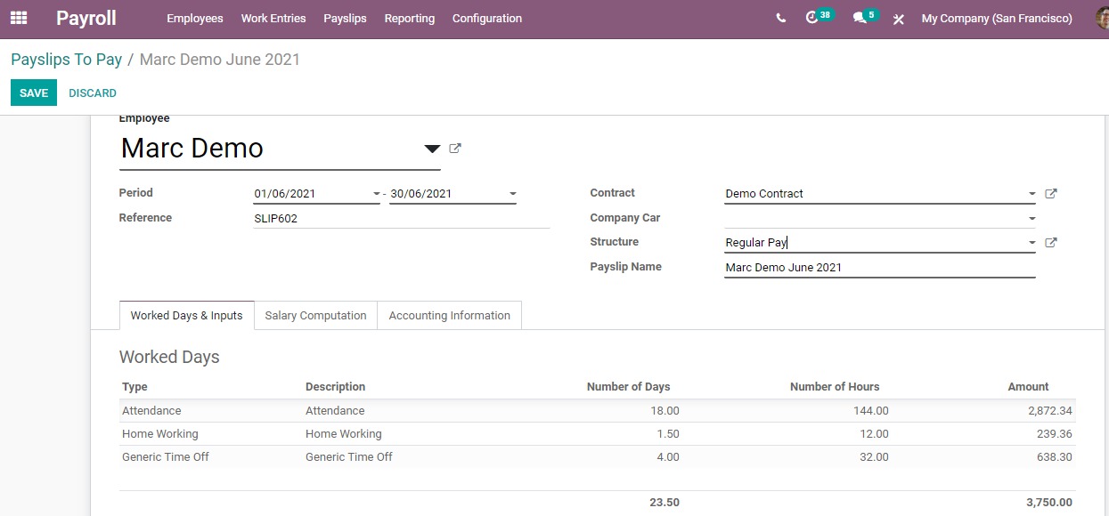 odoo payroll