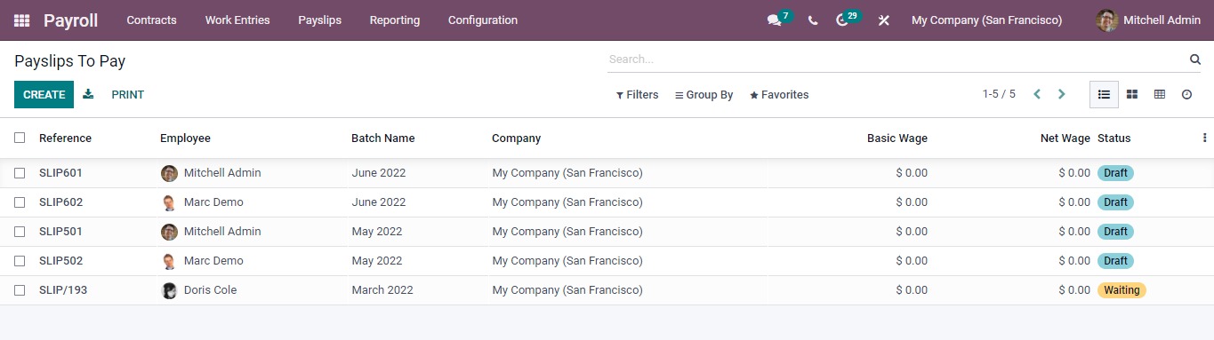 odoo payroll