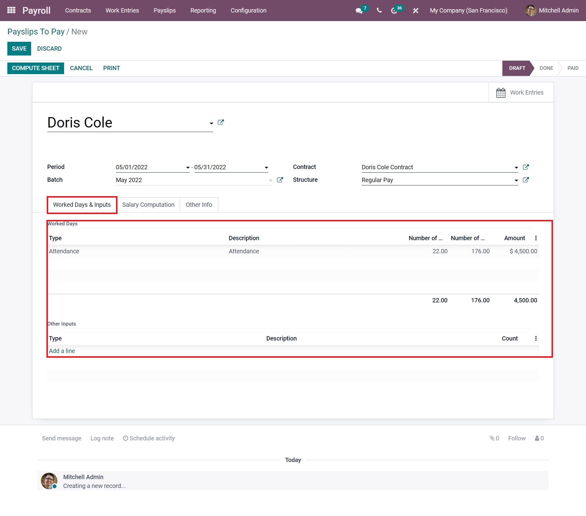 odoo payroll
