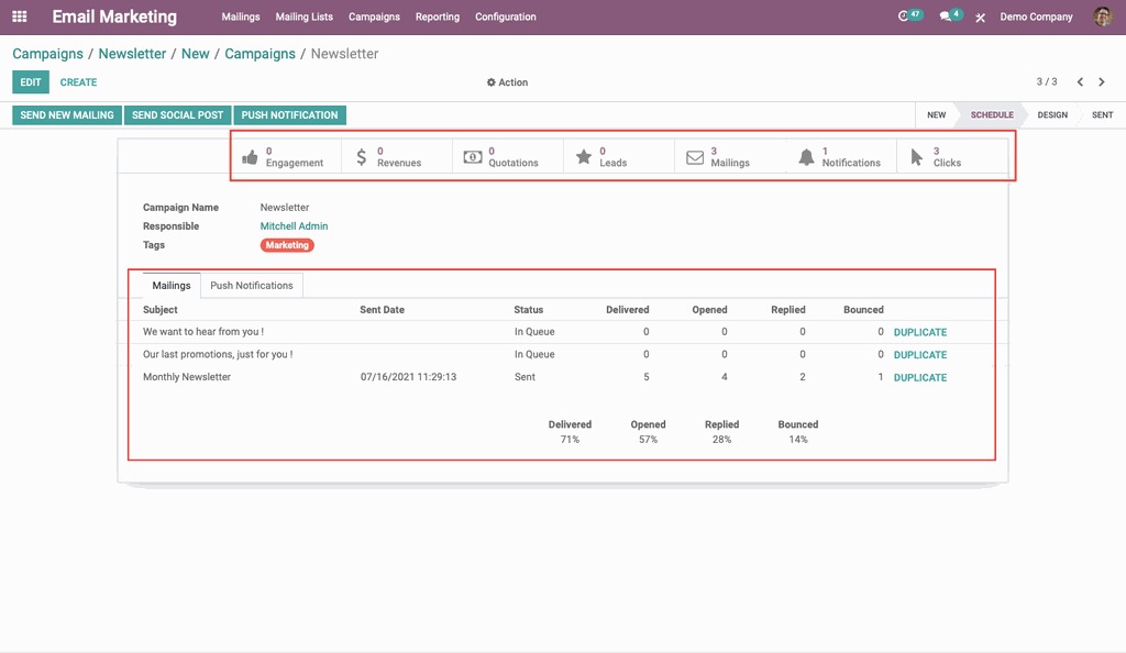 odoo email marketing
